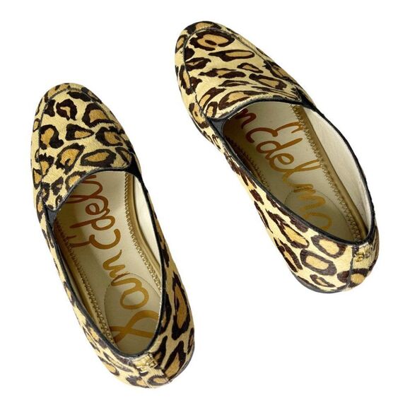 SAM EDELMAN Lanti Calf Hair Leopard Print Loafers - Picture 6 of 8